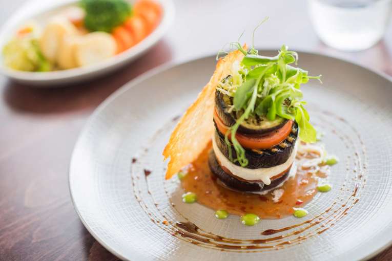 Belmont Hotel Restaurant Dining Aubergine Parmigiana