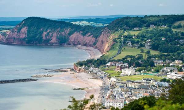 Aerial View Over Sidmouth South Devon